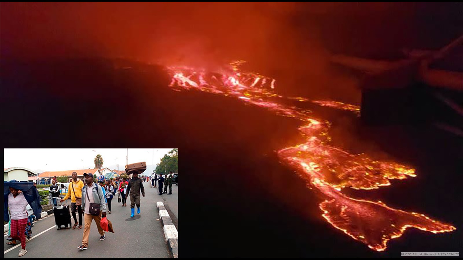 16 ERUPCION DE VOLCAN NVIRAGONGO DESPLAZA A MILES DE PERSONAS