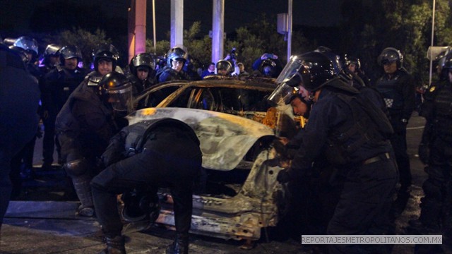 Los vecinos respondieron con piedras y bombas caseras