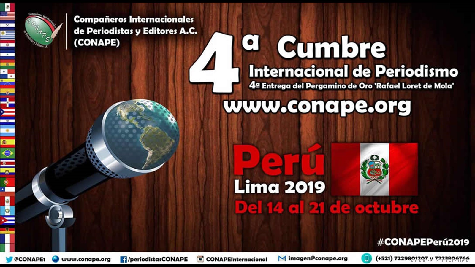 LIMA, SEDE DE LA IV CUMBRE INTERNACIONAL DE PERIODISMO